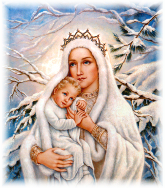 WINTER MADONNA WITH GLOW TRIM