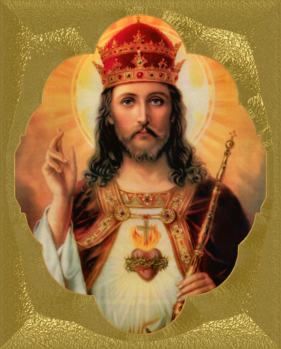 CHRIST THE KING IN GOLD FRAME