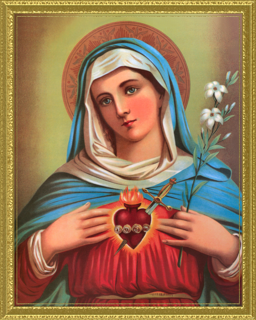 IMMACULATE HEART IN GOLD FRAME