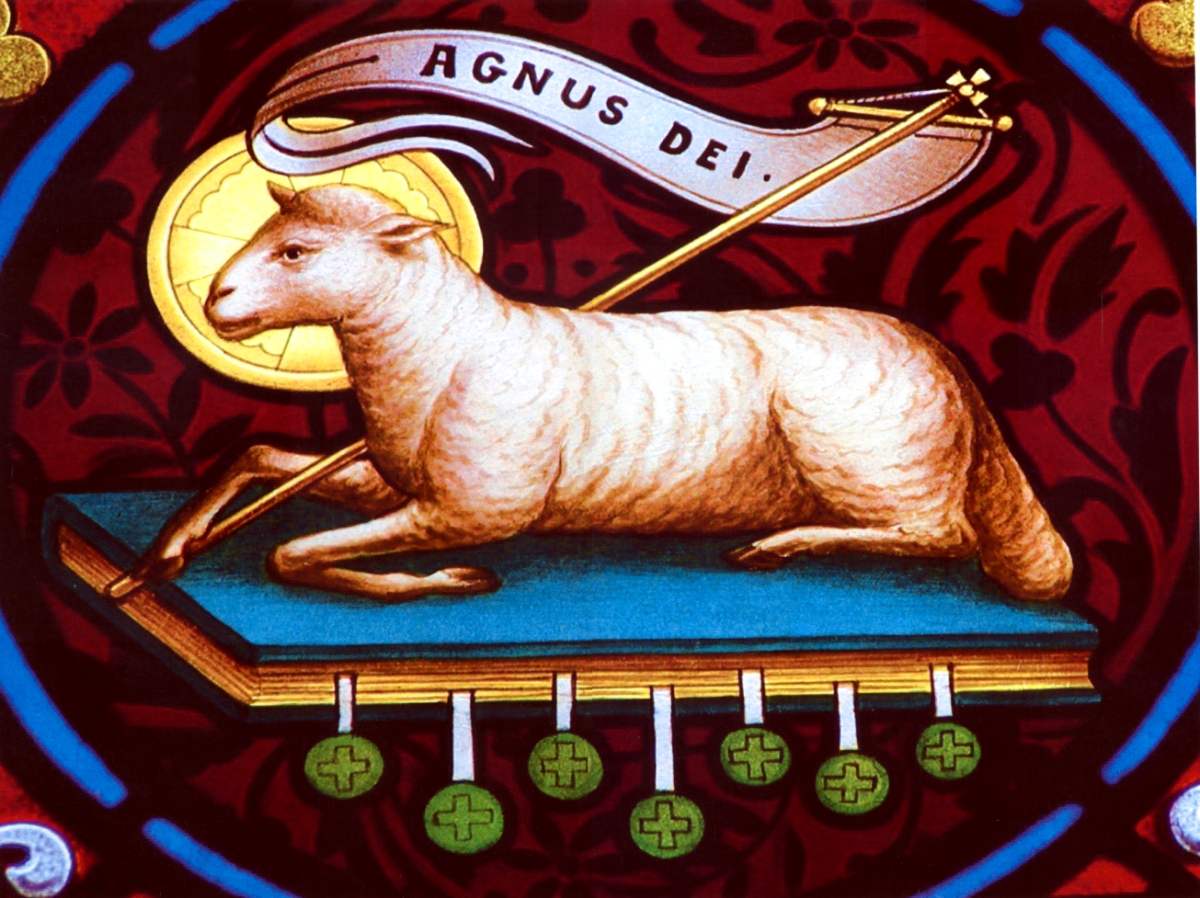 STAINED GLASS AGNUS DEI