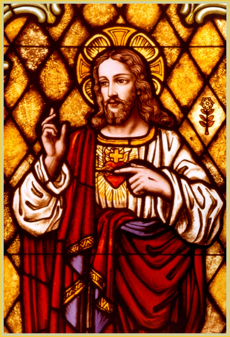 STAINED GLASS SACRED HEART