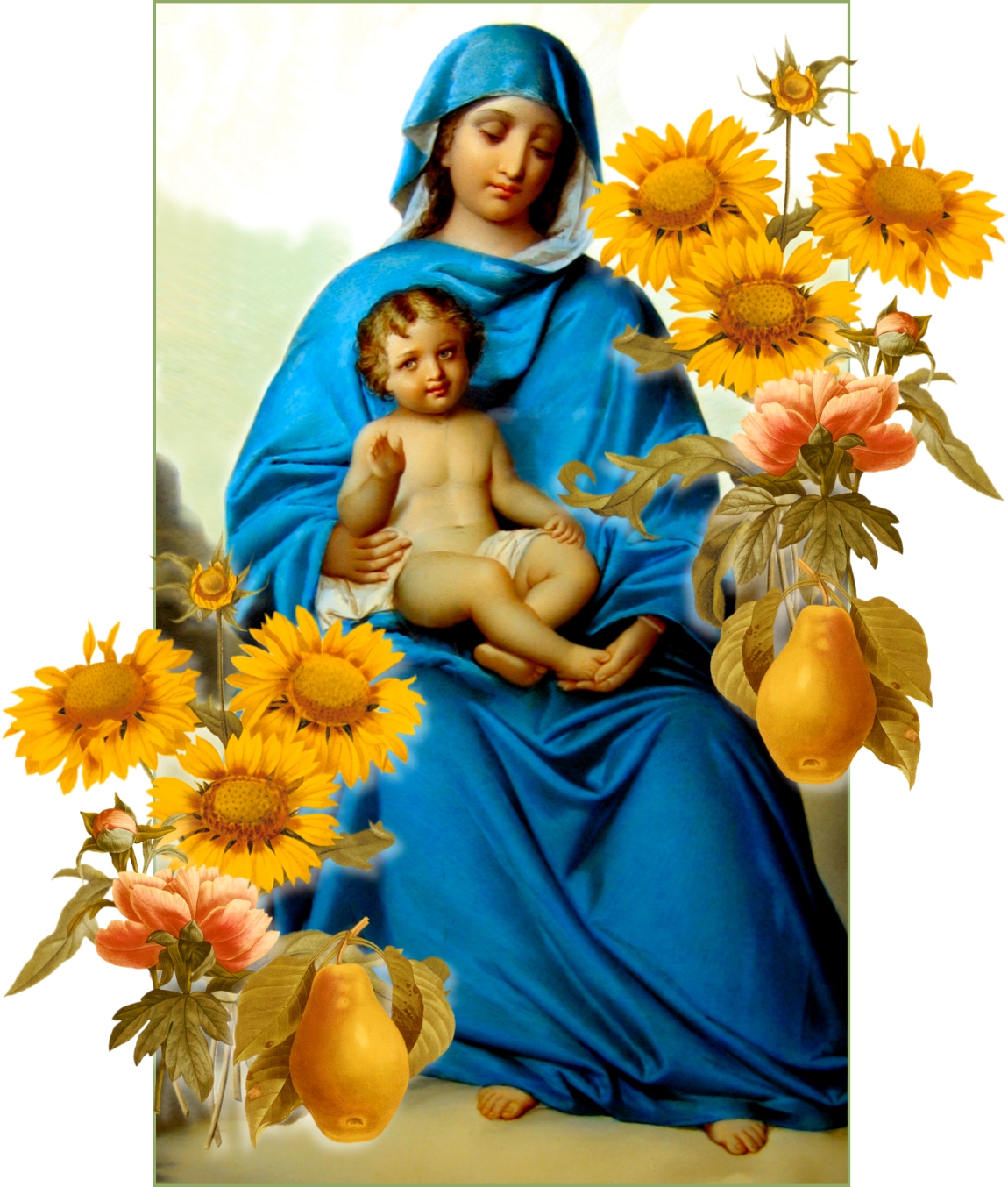 MADONNA AND CHILD WITH FLOWERS AND FRUIT