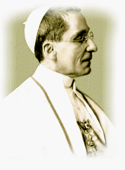 POPE BENEDICT XV ON PARCHMENT WITH GLOW CUT AWAY