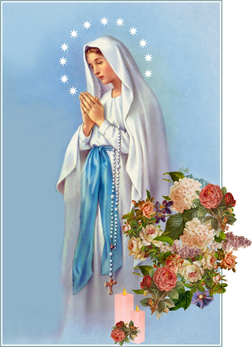 our lady of lourdes clipart