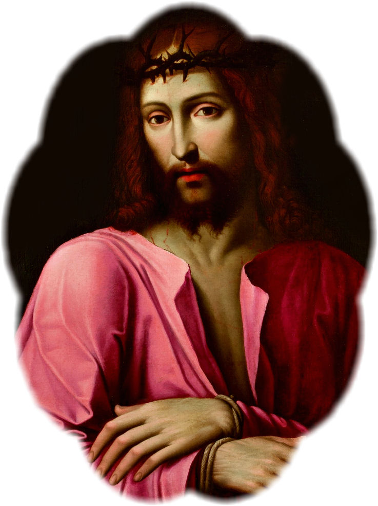 CHRIST WITH THORNS IN OVAL FADE