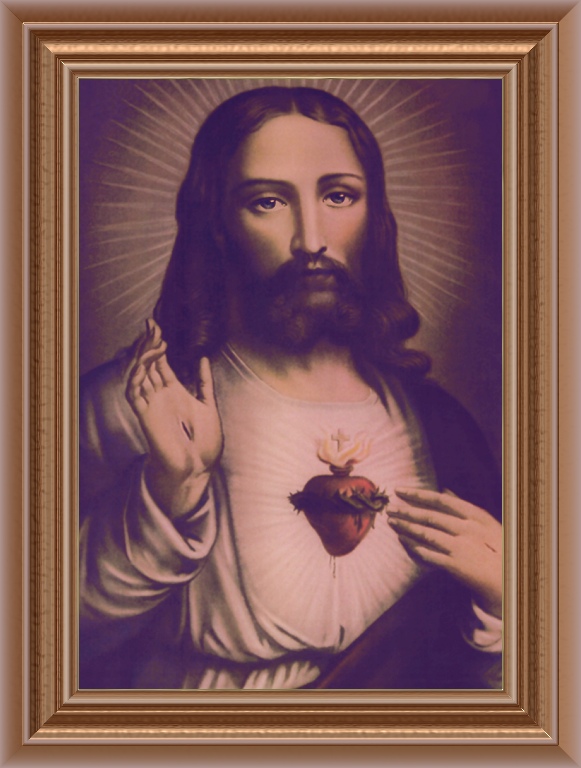 SACRED HEART VERSION 24 IN FRAME