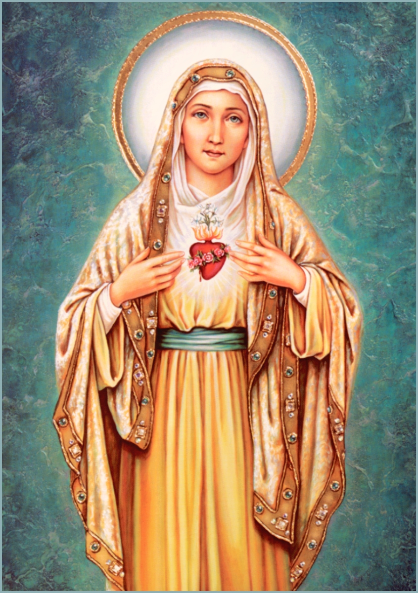 IMMACULATE HEART WITH YELLOW GARMENTS