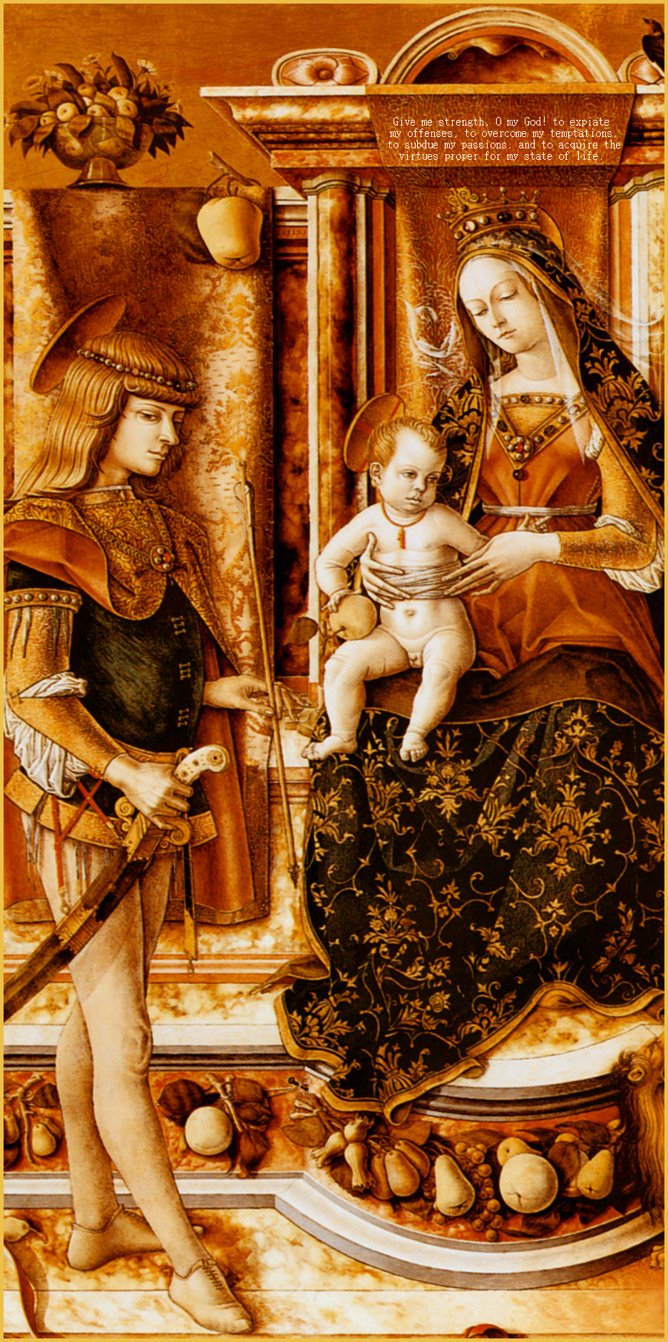 MADONNA AND CHILD WITH ST. MICHAEL