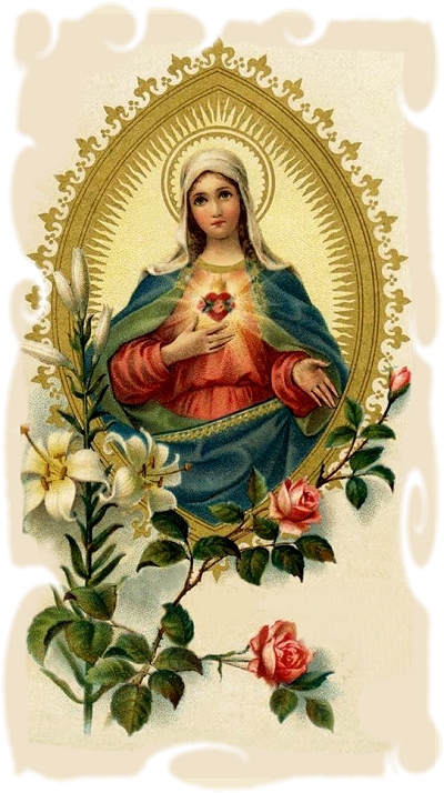THE IMMACULATE HEART HOLY CARD