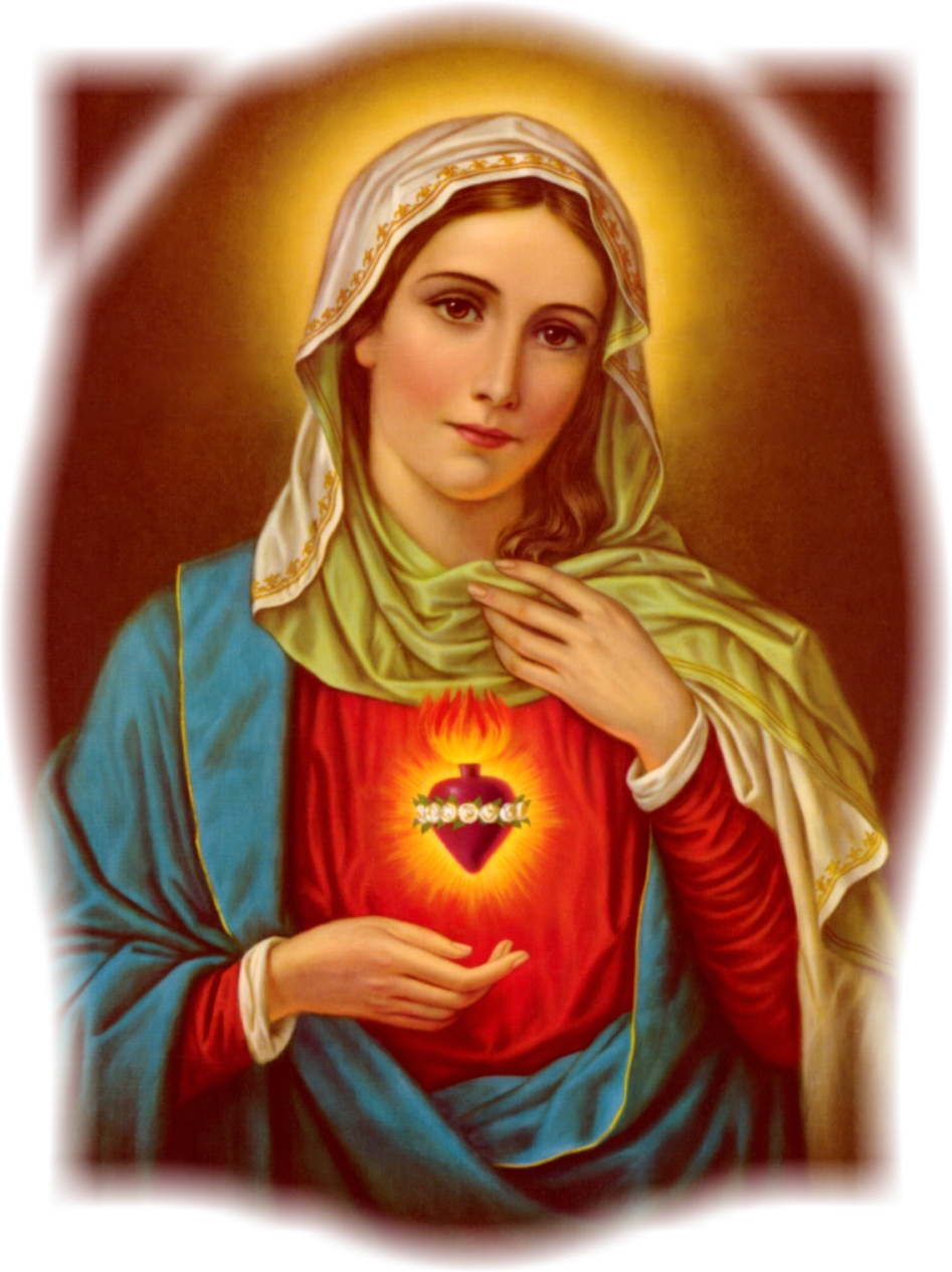 IMMACULATE HEART WITH PHOTO FADE EDGE
